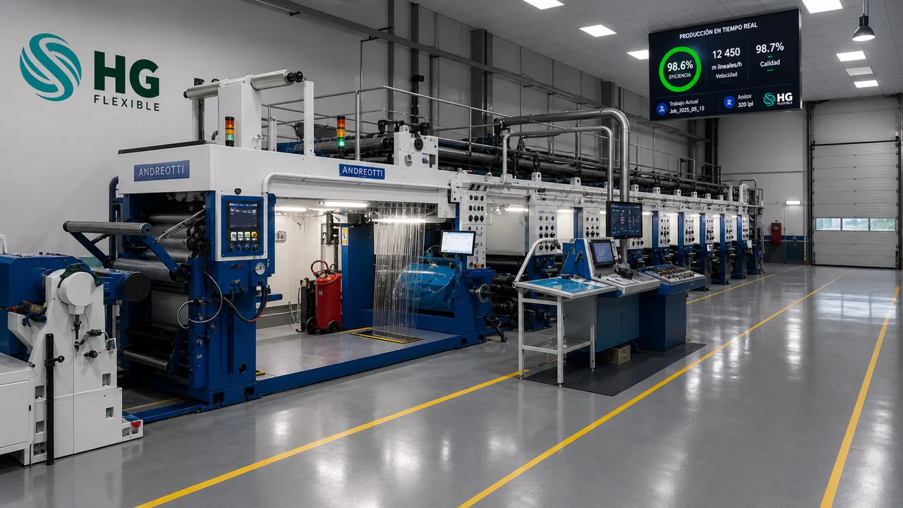 Producción industrial de láminas y complejos para envase flexible